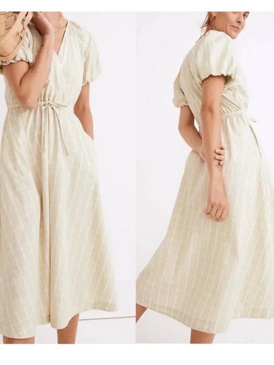 Madewell Dresses & Skirts - NWT Madewell Plaid Tie-Waist cotton  Midi Dress